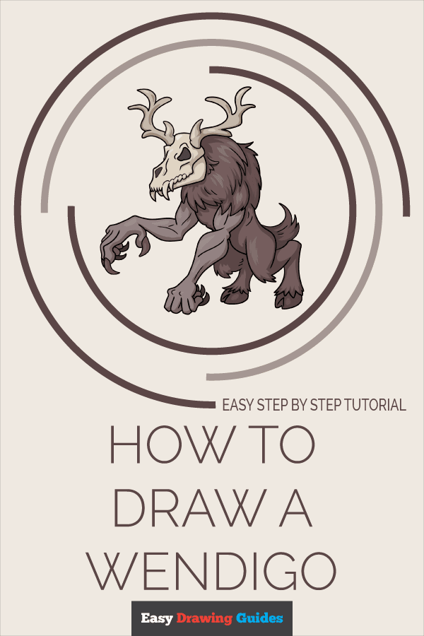 How to Draw a Wendigo Pinterest Image
