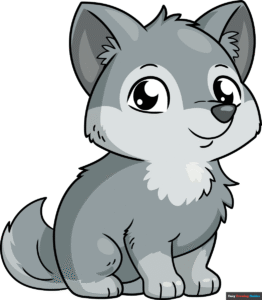 How to draw an Easy wolf Pup Featured Image