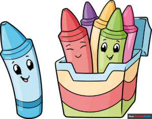 How to Draw Cute Crayons Featured Image