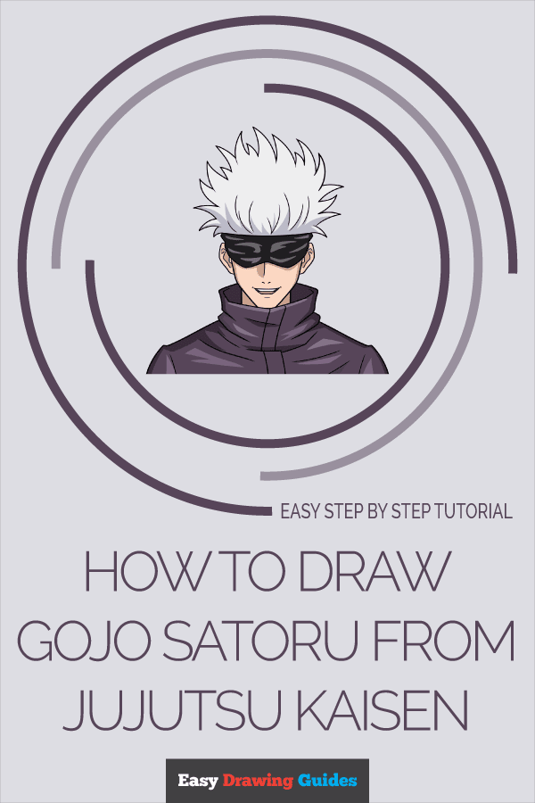 How to Draw Gojo Satoru from Jujutsu Kaisen Pinterest Image