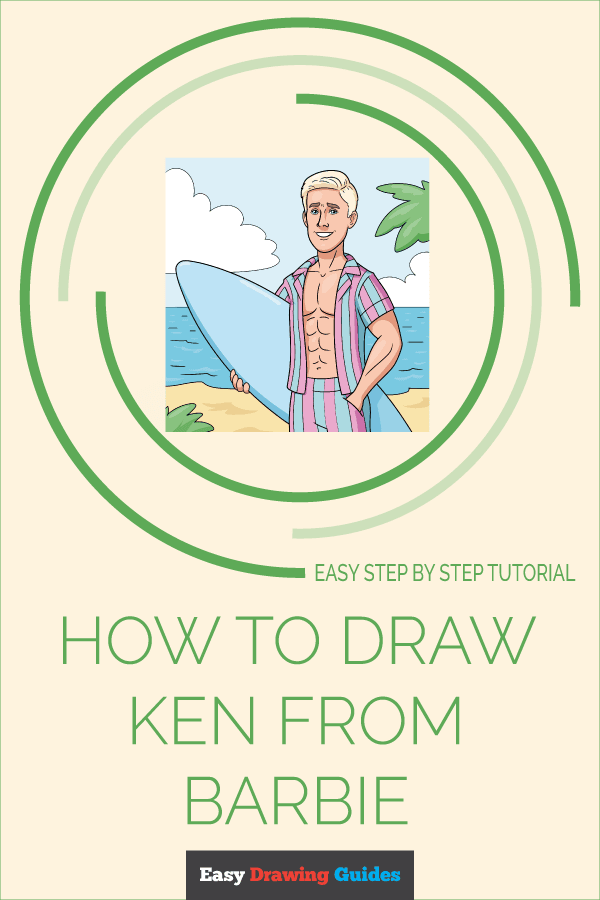 How to Draw Ken from Barbie Pinterest Image