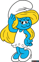 How to Draw Smurfette