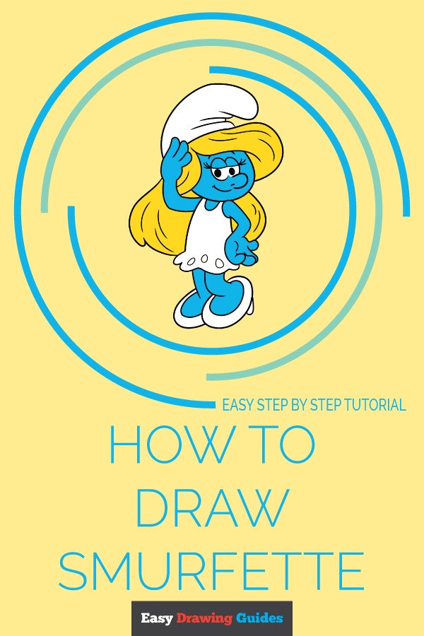 How to Draw Smurfette Pinterest Image