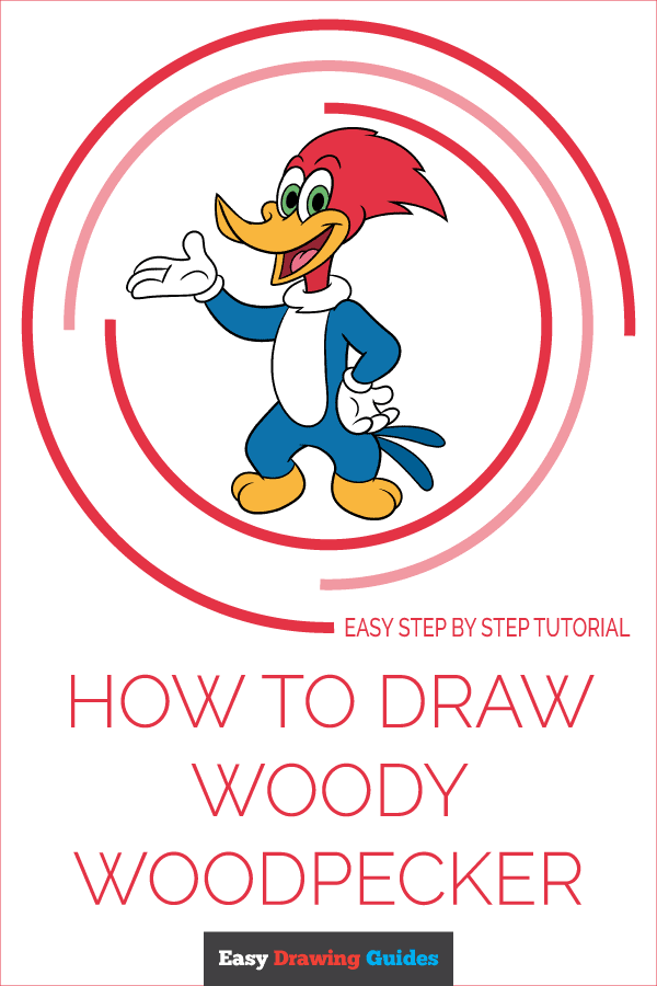 How to Draw Woody Woodpecker Pinterest Image