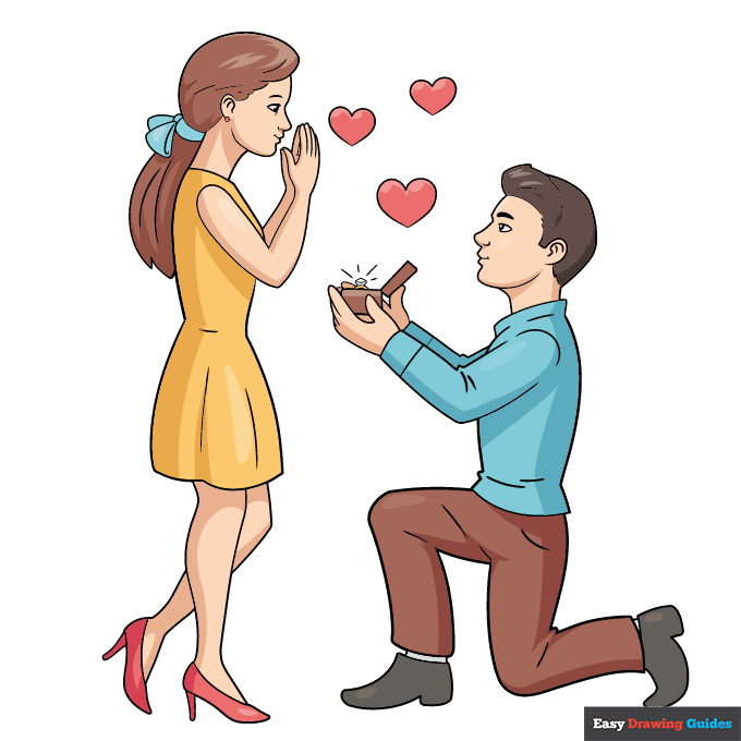 Proposal step-by-step drawing tutorial: step 10