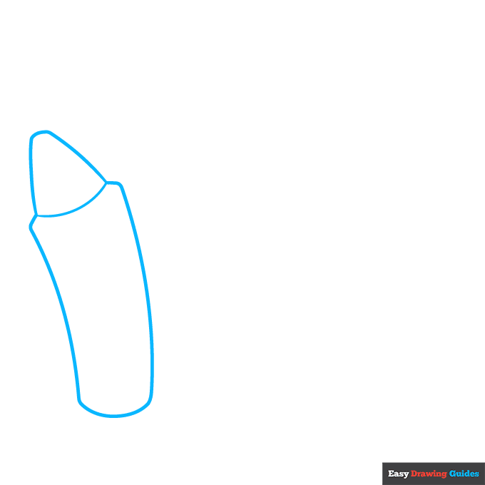 cute crayons step-by-step drawing tutorial: step 1