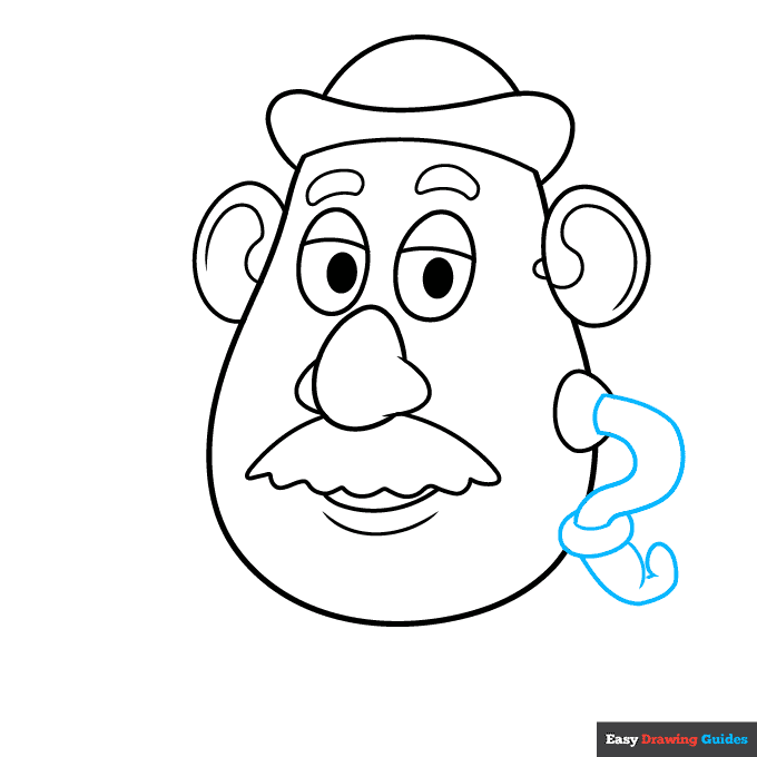 Mr. Potato Head step-by-step drawing tutorial: step 5