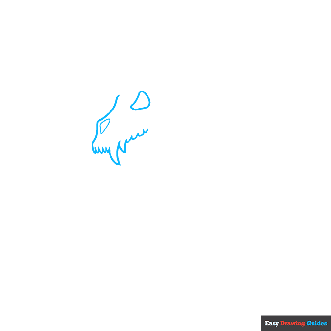 Wendigo step-by-step drawing tutorial: step 1