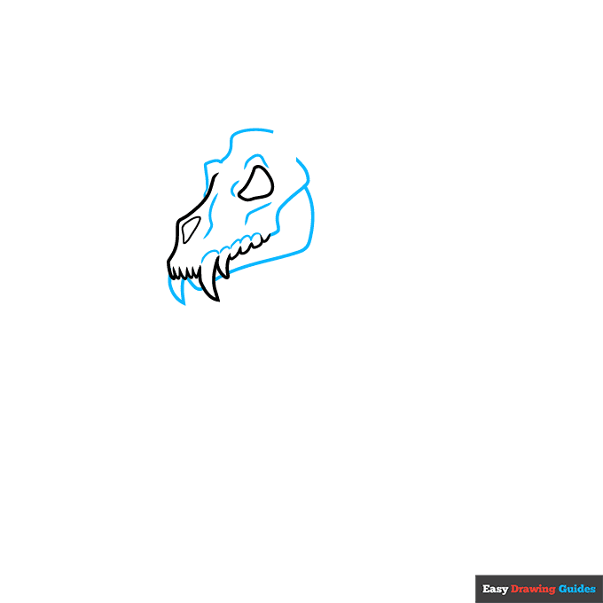 Wendigo step-by-step drawing tutorial: step 2