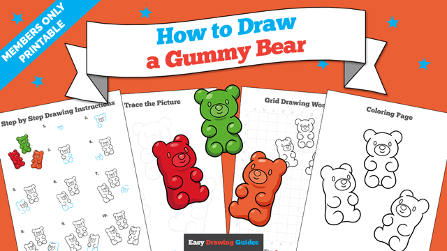 How to Draw a Gummy bear Printable Thumbnail
