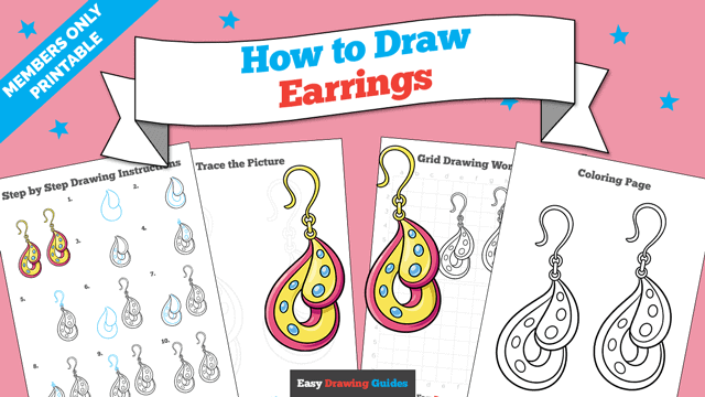 How to Draw Earrings Printable Thumbnail