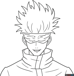 Free printable gojo satoru from jujutsu kaisen coloring page