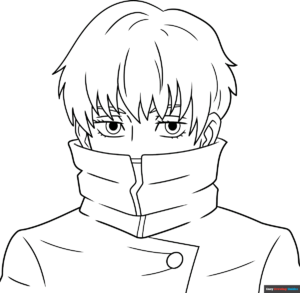 Free printable toge inumaki from jujutsu kaisen coloring page