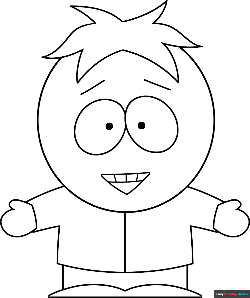 Free printable butters from south park coloring page