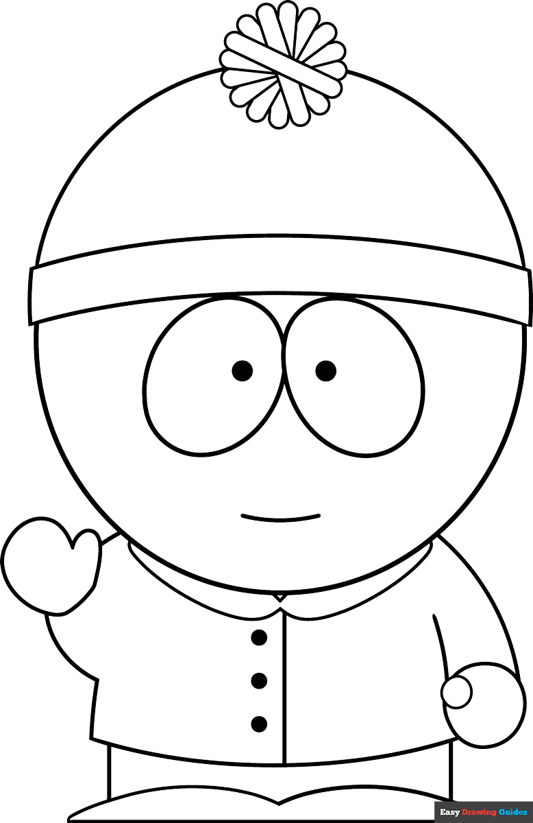 Free printable stan from south park coloring page