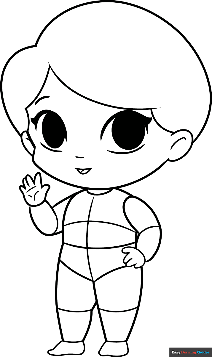 Free printable chibi base coloring page