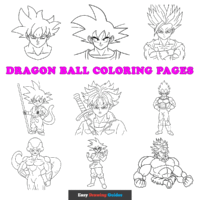 Free Dragon Ball Coloring Pages for Kids - 11 Printable Sheets