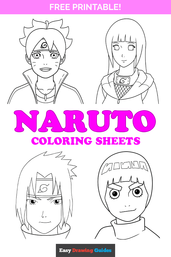 Naruto Coloring Pages for Kids - Pinterest Image