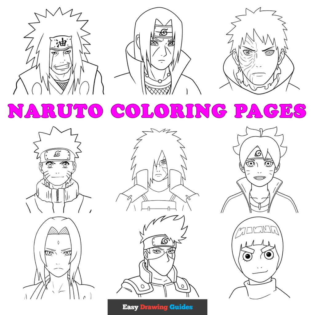 Naruto Coloring Pages for Kids - Featured Image