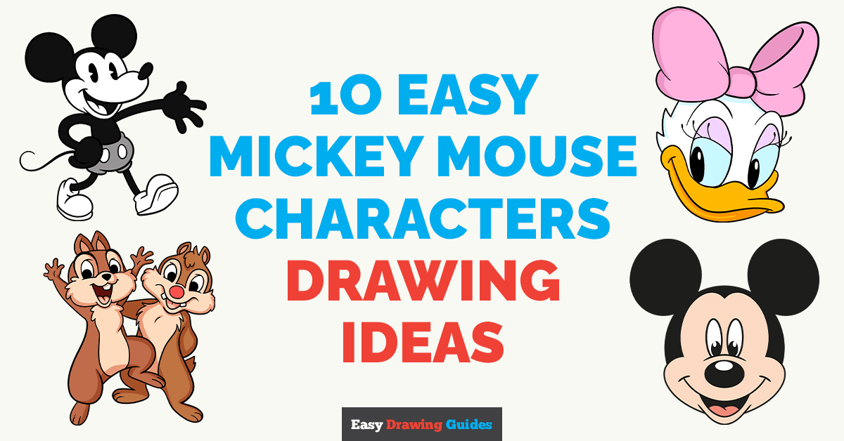 10 Easy Mickey Mouse Characters Drawing Tutorials for Kids Featured Image