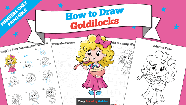 How to Draw Goldilocks Printable Thumbnail