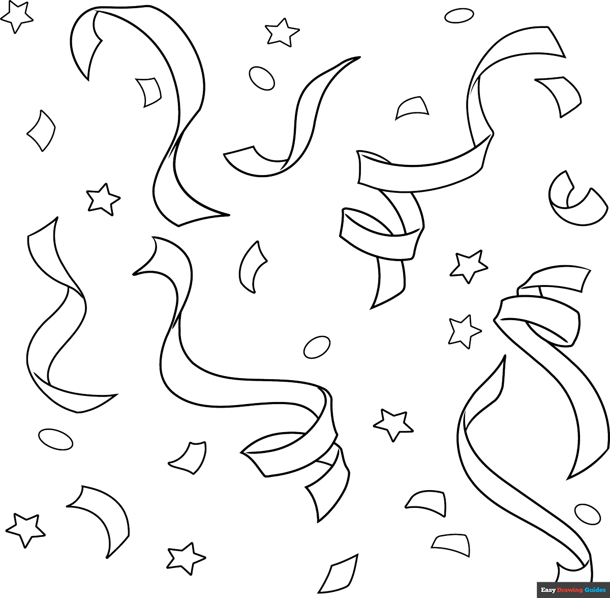 Free printable Confetti coloring page