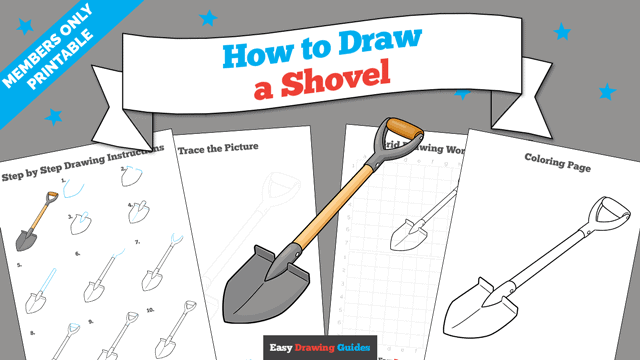 How to Draw a Shovel Printable Thumbnail