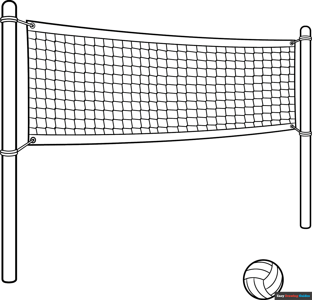 Free printable Volleyball Net coloring page