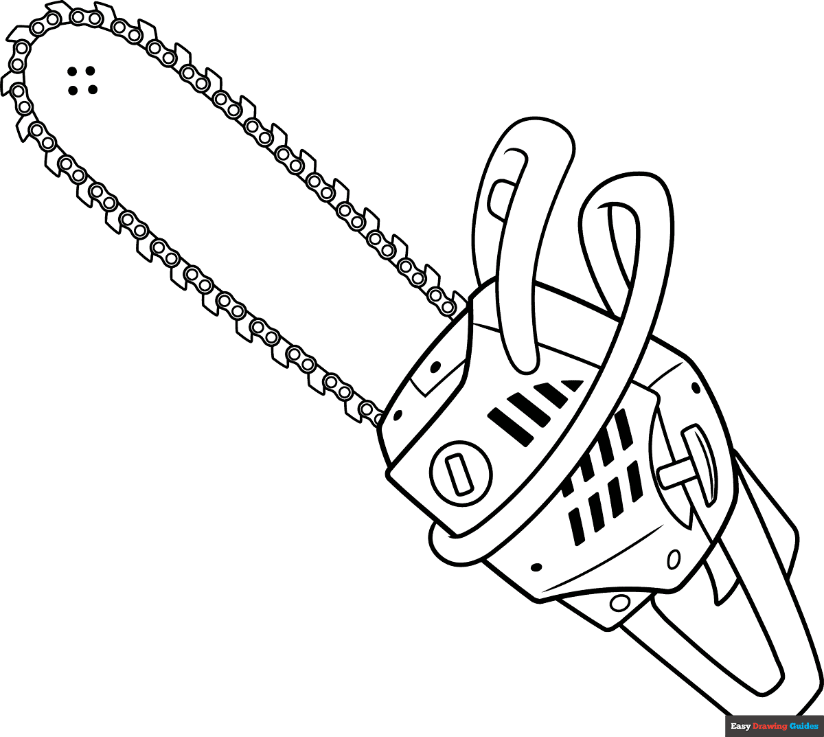Free printable Chainsaw coloring page