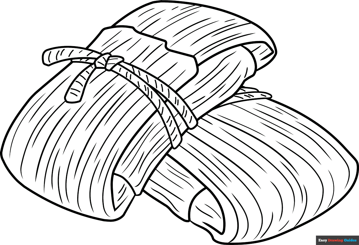 Free printable Tamales coloring page