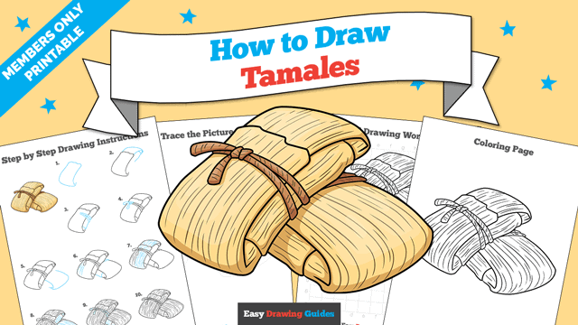 How to Draw Tamales Printable Thumbnail