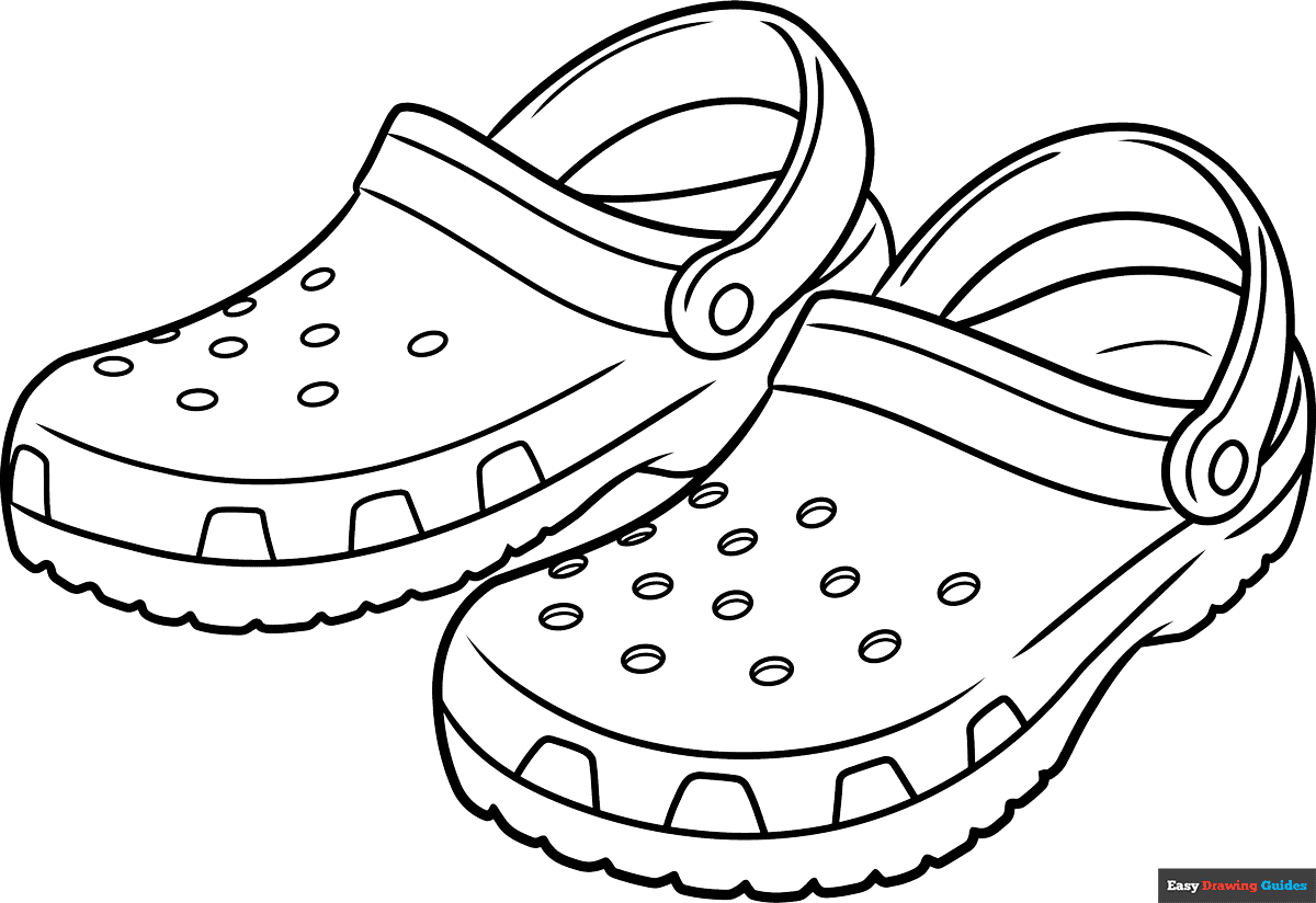 Free printable Crocs coloring page