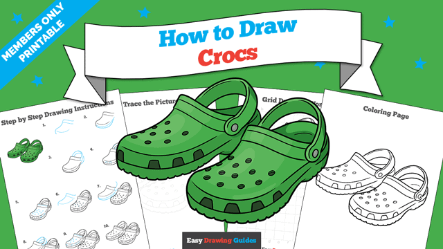 How to Draw Crocs Printable Thumbnail