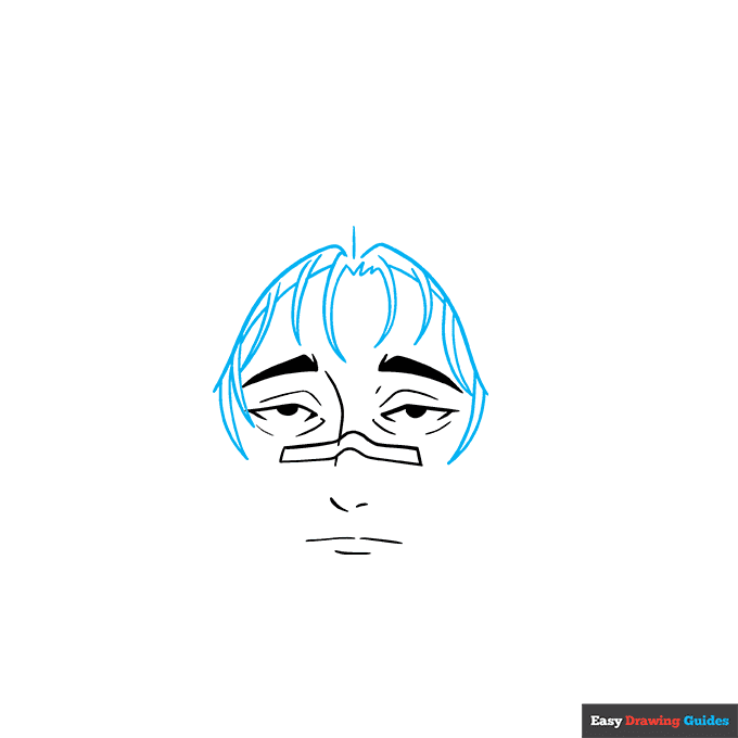 Choso from Jujutsu Kaisen step-by-step drawing tutorial: step 4