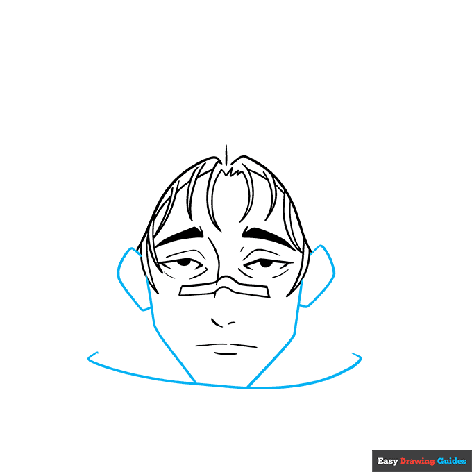 Choso from Jujutsu Kaisen step-by-step drawing tutorial: step 5