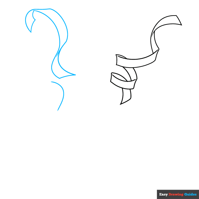 Confetti step-by-step drawing tutorial: step 3