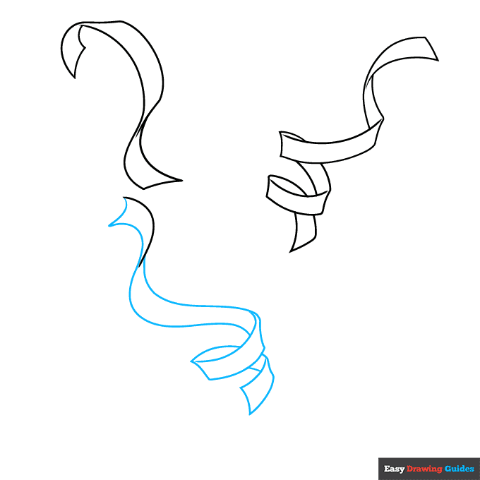 Confetti step-by-step drawing tutorial: step 4