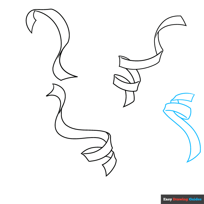 Confetti step-by-step drawing tutorial: step 5