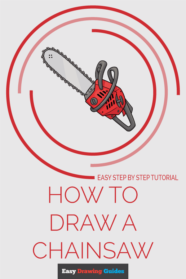 How to Draw a Chainsaw Pinterest Image