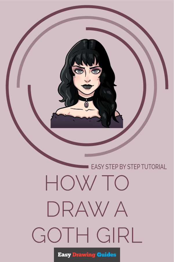 How to Draw a Goth Girl Pinterest Image