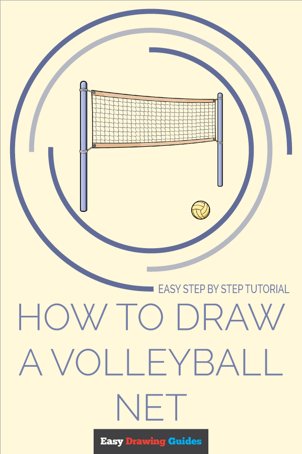 How to Draw a Volleyball Net Pinterest Image