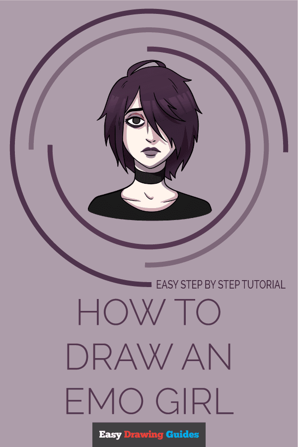 How to Draw an Emo Girl Pinterest Image