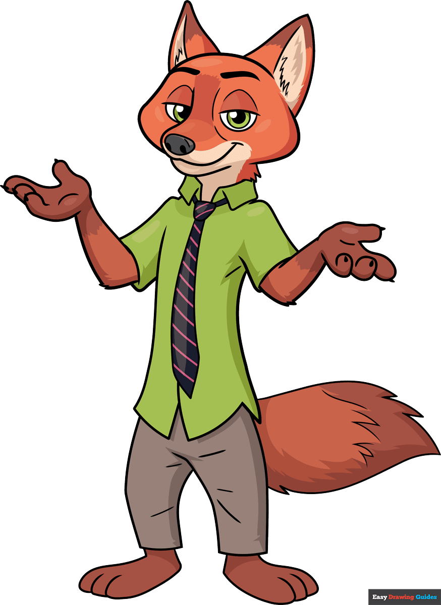 How to Draw Nick Wilde from Zootopia Featured Image