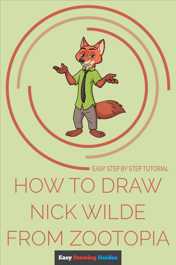 How to Draw Nick Wilde from Zootopia Pinterest Image