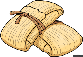 How to Draw Tamales