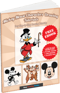 Mickey Mouse Characters Drawing Tutorials - 3D eBook cover