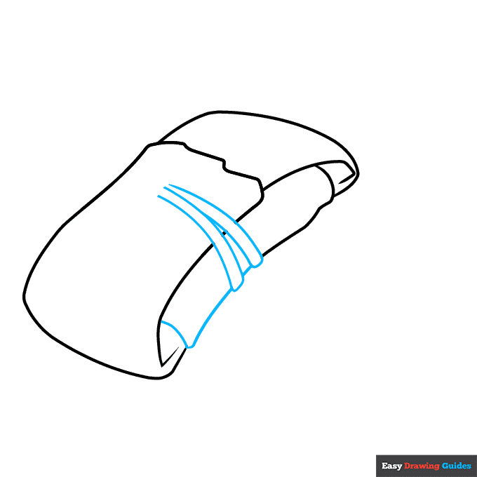 Tamales step-by-step drawing tutorial: step 3