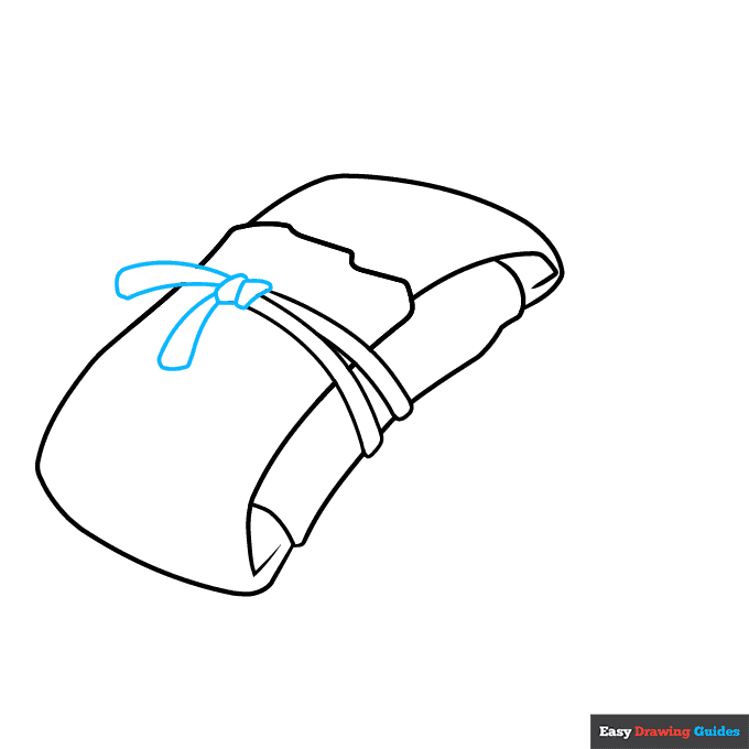 Tamales step-by-step drawing tutorial: step 4