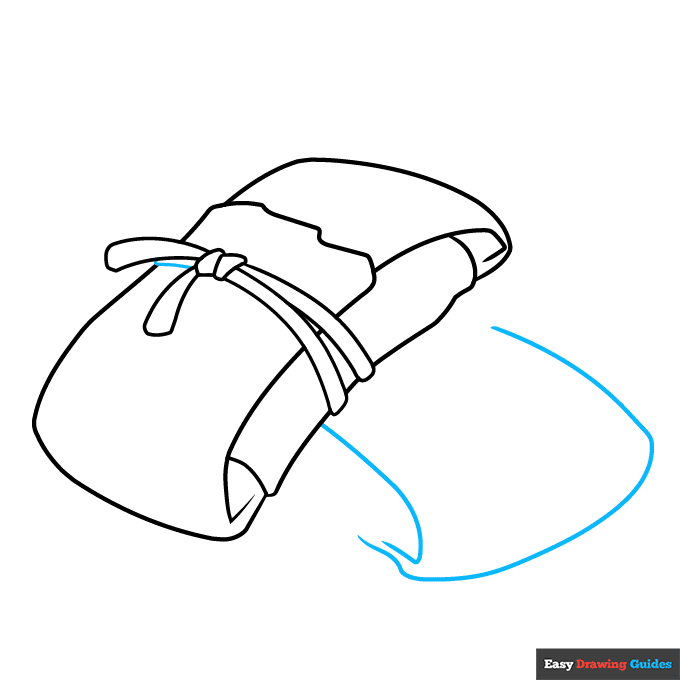 Tamales step-by-step drawing tutorial: step 5