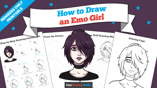 How to Draw an Emo Girl Printable Thumbnail